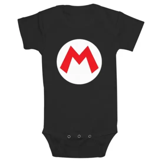Infant's Nintendo Mario Circle Icon Onesie image {3}