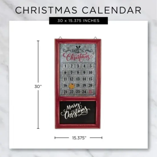 Design Imports Chalkboard And Galvanized Days Til Christmas Calendar image {1}