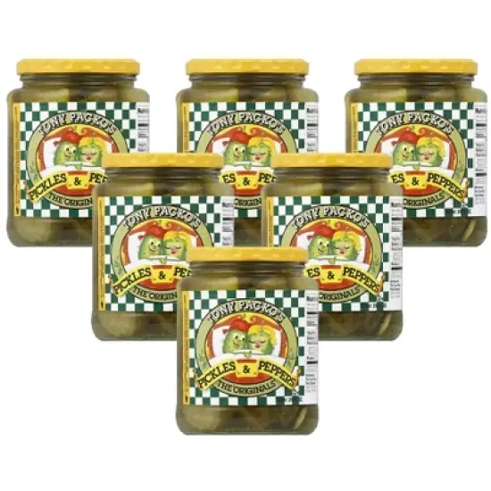 Tony Packos Original Pickles and Peppers - Case of 6/24 oz image {5}