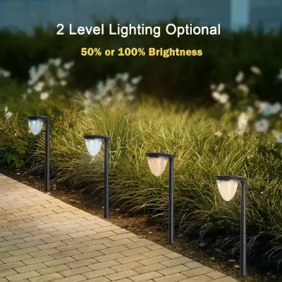 C Cattleya 2 Pack Versatile LED Solar Path Light 3000K/6000K image {2}