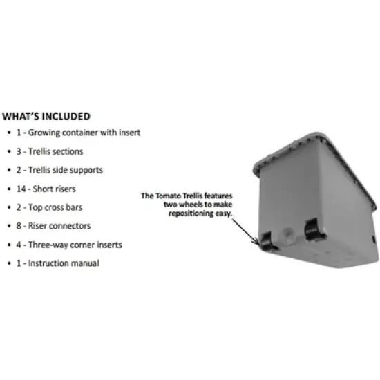 Hydrofarm 10 Gal Tomato Trellis Self Watering Grow System on Wheels (3 Pack) image {5}