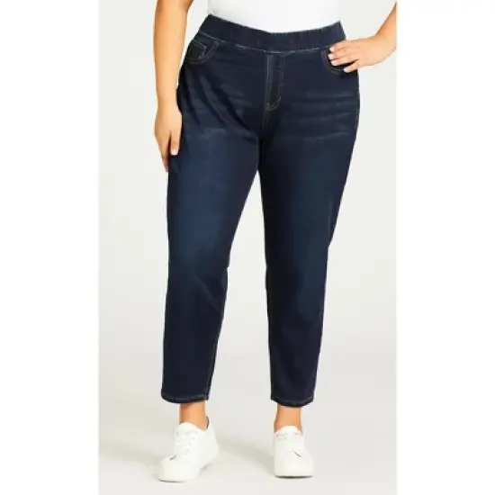 Women's Plus Size High Rise Jegging Dark Wash - petite | AVENUE image {5}