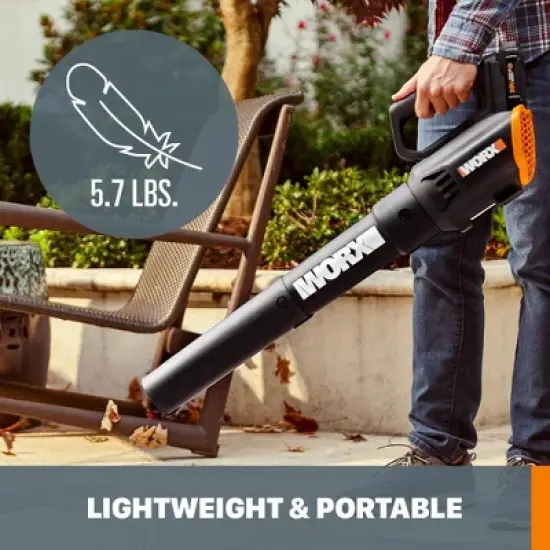 Worx WG547.9 20V Power Share TURBINE Cordless Two-Speed Leaf Blower - TOOL ONLY image {4}