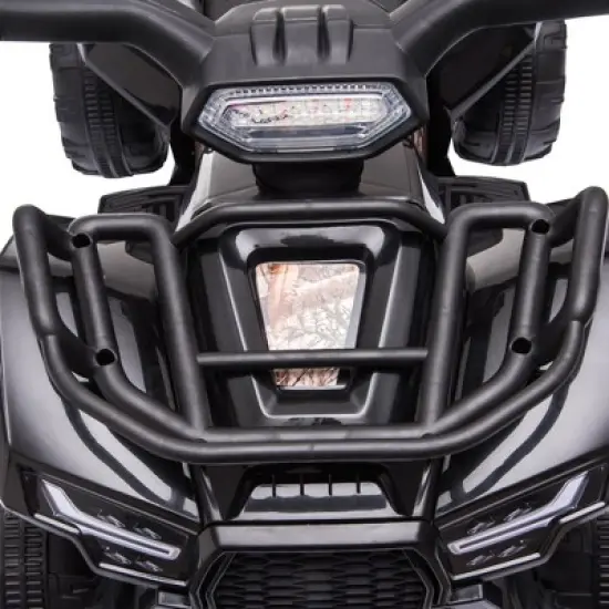 Aosom Kids Ride-on ATV Four Wheeler Car with Real Working Headlights, 6V Battery Powered Motorcycle for 18-36 Months, Black image {7}