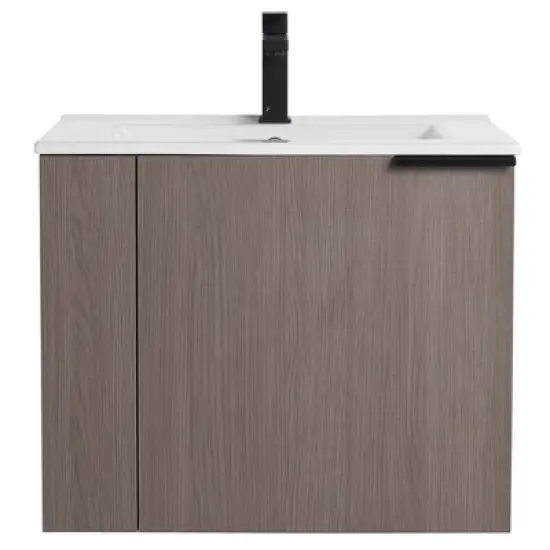 Fine Fixtures Elmridge Modern Bathroom Vanity with White Ceramic Sink image {8}