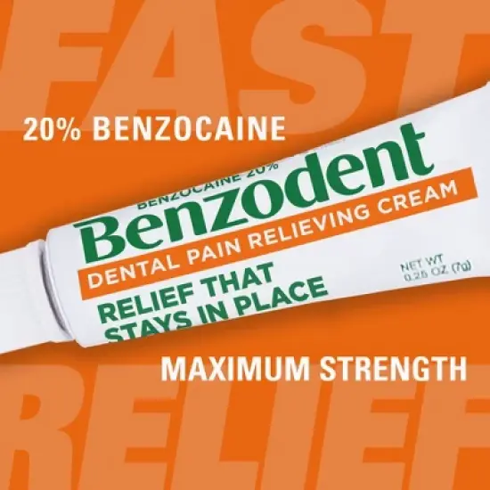 Benzodent Dental Pain Relieving Cream, 1 Oz image {3}