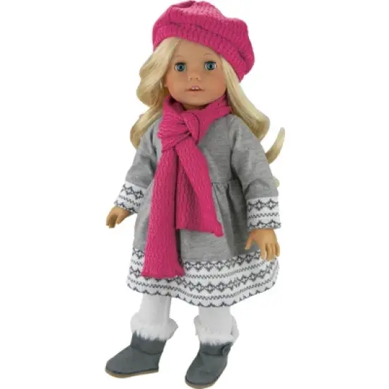 Sophia&rsquo;s Doll Dress, Leggings, Hat, and Scarf Set for 18" Dolls image {5}