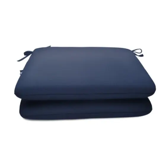 Casual Cushion Solid Sunbrella Fabric 2-Piece Indoor/Outdoor Seat Pad Cushion image {6}