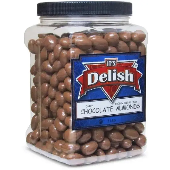 Milk Chocolate Covered Almonds by It's Delish, 3 LBS Jumbo Container image {4}