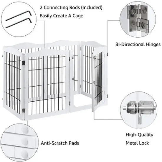 unipaws 132'' Extra Wide Pet Gate image {4}