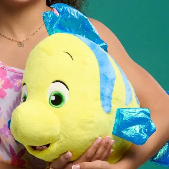 Disney Flounder Clubhouse Plush Stuffed Animal: Fish Character, Polyester Material, 9.25" Height, 17" Depth, 0.81 lb. image {1}