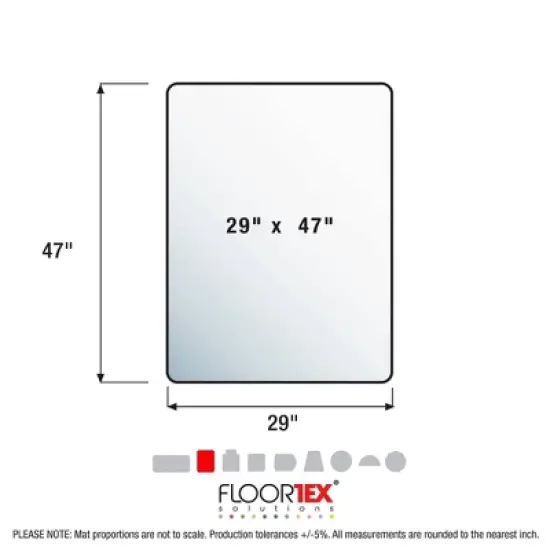APET Rectangular Chair Mat for Hard Floor Clear - Floortex image {7}