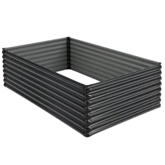 Tangkula Galvanized Metal Raised Garden Bed 71"&nbsp;x&nbsp;20.5"&nbsp;x&nbsp;43.5" Large Outdoor Raised Planter Box for Vegetable Flower Fruit Herb Garden image {10}
