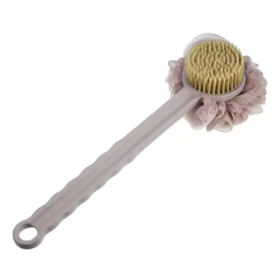 Unique Bargains Double Side Long Handle Bath Brush 15.35"x4.72"x4.13" 1 Pc image {7}