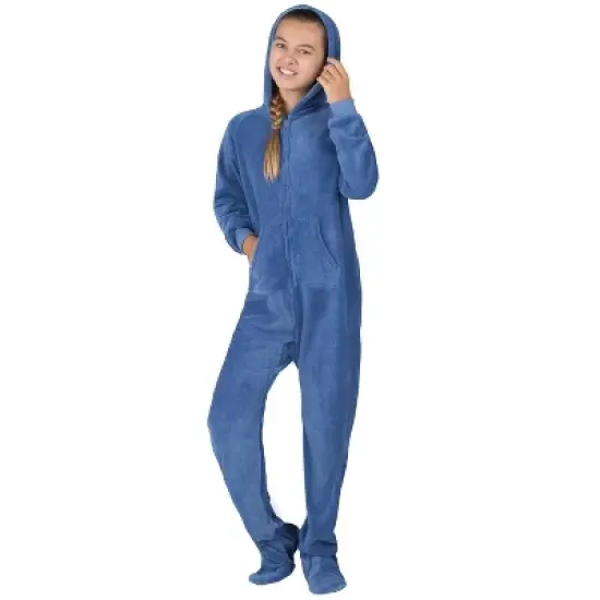 Footed Pajamas - Under The Sea Kids Hoodie Chenille Onesie image {1}