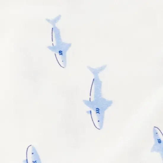 Carter's Just One You&reg;️ Baby 2pk Shark Towel - Blue: Cotton Polyester Hooded Towels, Animal Theme, 29"x29" image {1}