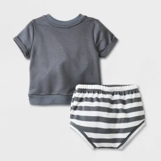 Baby 2pc 'Itsy Bitsy' Sweatshirt & Bottom Set - Cat & Jack&trade; Gray image {1}