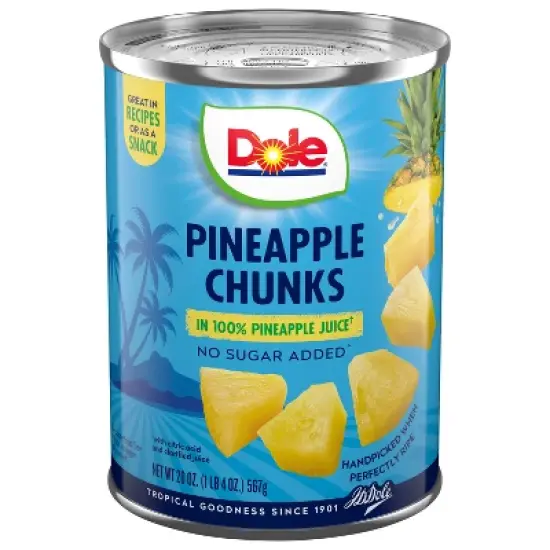 Dole Pineapple Chunks in Juice - 20oz image {6}