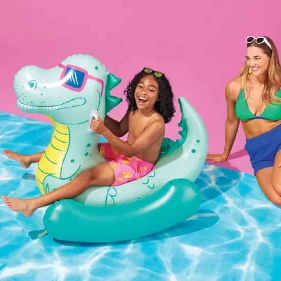Dino Ride On Water Floats and Inflatables - Sun Squad&trade;: Novelty Pool Toy image {1}