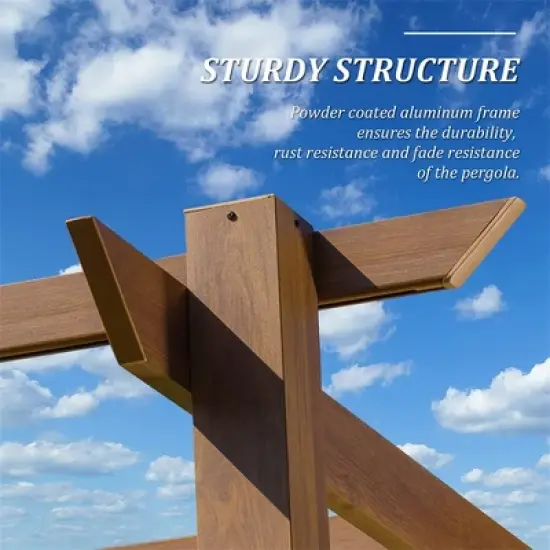 Gulches Outdoor Retractable Pergola with Weather-Resistant Sun Shade Canopy, Aluminum Gazebo for BBQ, Parties, Weddings, Patios, Decks, Gardens image {1}