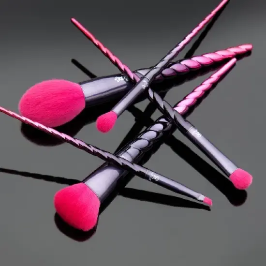 MODA Brush Mythical Dark Unicorn 5pc Kit, Includes Blush, Complexion, Domed Shadow Makeup Brushes image {1}