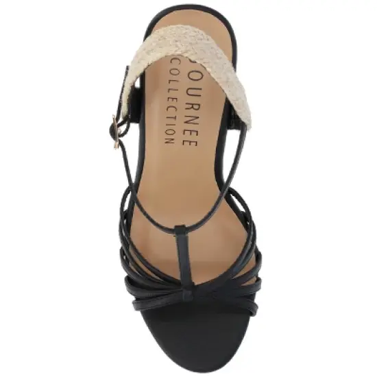 Journee Collection Womens Yara Tru Comfort Foam Buckle Espadrille Wedge Sandals image {3}