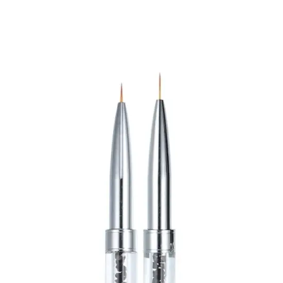 Unique Bargains Nail Art Liner Brushes Nails Gel Polish Painting Nail Art Decorations Design Brush Pen Set Nail Dotting Painting Drawing Pen Black image {2}