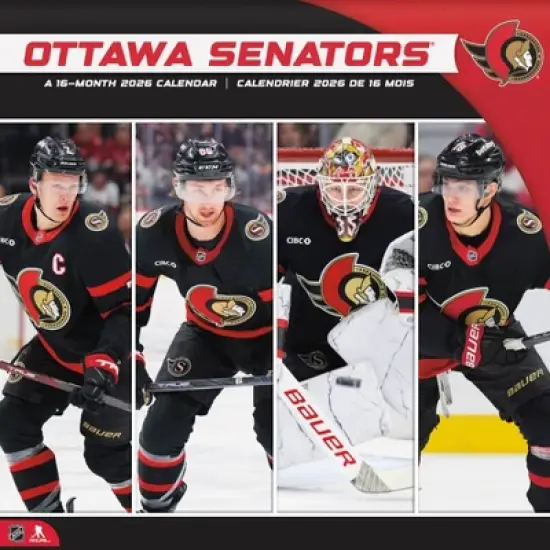 Trends International 2026 Ottawa Senators Bilingual French 12"x12" Wall Calendar image {7}