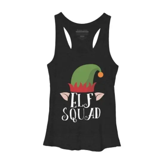 Women's Design By Humans Christmas Elf Squad By GiftsIdeas Racerback Tank Top image {3}