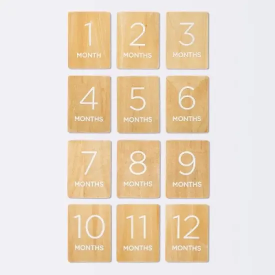 Monthly Milestone Cards - Natural Wood - Cloud Island&trade; image {2}