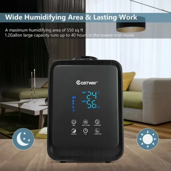 Costway 4.5L Ultrasonic Cool Warm Mist Air Diffuser Humidifier w/ Remote Control image {4}