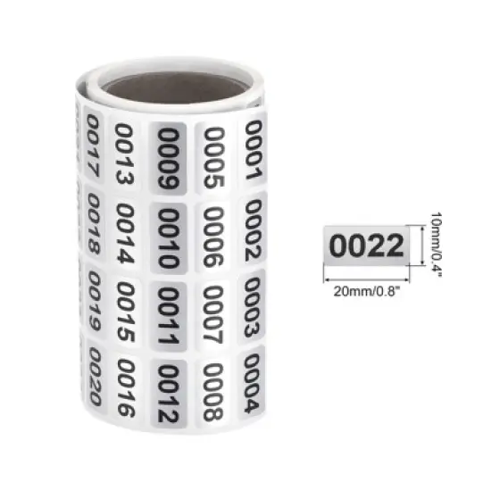 Unique Bargains Office Warehouse Self-Adhesive Consecutive Number Sticker Labels image {1}