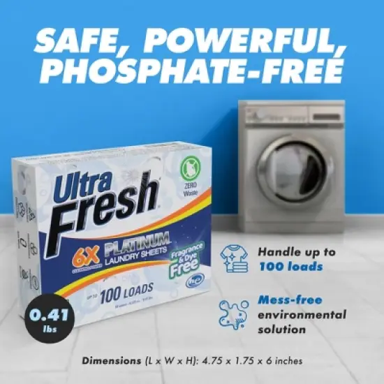 Ultra Fresh Platinum 6X Laundry Detergent Sheets image {2}