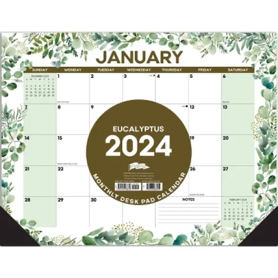 Willow Creek Press 2024 Monthly Planner 22"x17" Eucalyptus & Succulents image {2}
