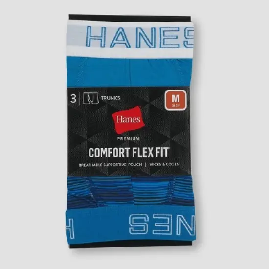 Hanes Premium Comfort Flex Fit Men's Trunks 3pk image {1}