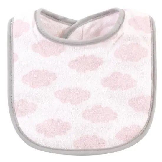 Hudson Baby Infant Girl Cotton Terry Bib and Burp Cloth Set 5pk, Dreamer, One Size image {2}