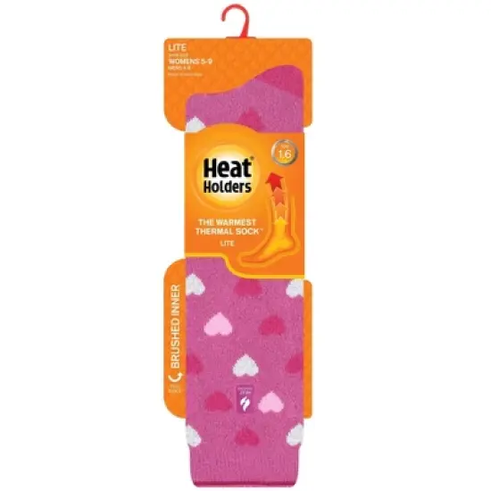 Women's Mahonia LITE&trade; Jacquard Hearts Long Socks| Size Women's 5-9 - Pink image {1}