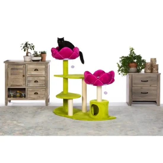 Prevue Pet Products Kitty Power Flower Garden Cat Tree Tower image {10}