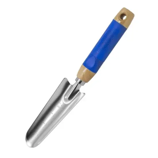 Gardener Select Metal Grip Garden Tool Transplanter, Blue Handle, 10in image {2}