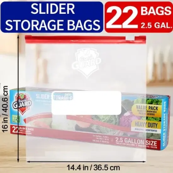 Slider Storage Bags, Zippered Fresh-keeping Bag, Heavy Duty Food Sorting Storage Bag, Food Preservation Sealed Bag image {1}