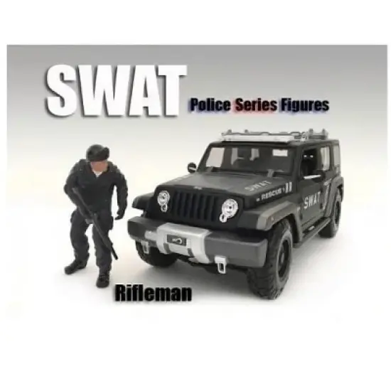 SWAT Team 4 Piece Figure Set For 1:24 Scale Models by American Diorama image {4}