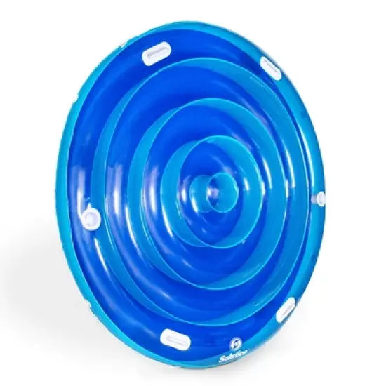 Swim Central Solstice Inflatable Round Jumbo Island Swimming Pool Raft Lounger - 84" - Blue image {3}