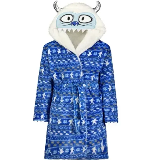 Sleep On It Boys Yeti Monster Plush Fleece Robe with 3D Character Hood image {5}