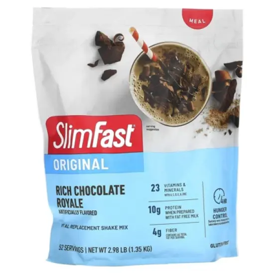 SlimFast Original, Meal Replacement Shake Mix, Rich Chocolate Royale, 2.98 lb (1.35 kg) image {2}