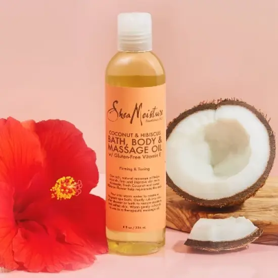 SheaMoisture Coconut and Hibiscus Bath Body and Massage Oil - 8 fl oz image {4}