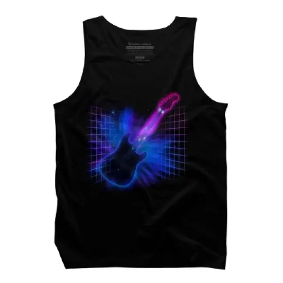 Men's Design By Humans Retro Rock By NeonDreamDesigns Tank Top image {4}