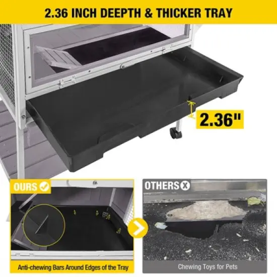 Aivituvin Wooden Hamster Cage | Anti-Chewing Metal Iron Frame-AIR25 image {9}