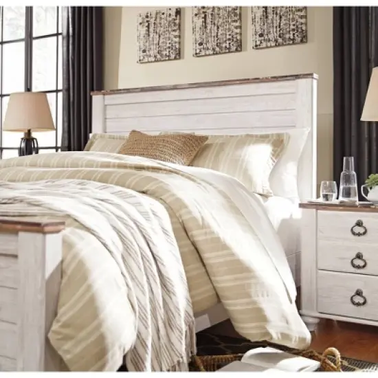 Full/Queen Willowton Panel Headboard Whitewash - Signature Design by Ashley image {5}