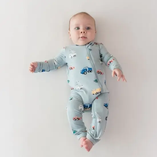 Zippered Romper in Construction image {2}