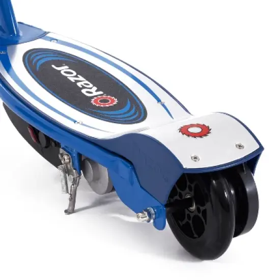 Razor E100 Kids Ride On 24V Motorized Powered Electric Kick Scooter Toy, Speeds up to 10 MPH with Brakes, and Pneumatic Tires for Kids Ages 8+, Blue image {3}